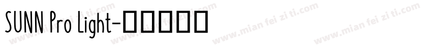 SUNN Pro Light字体转换